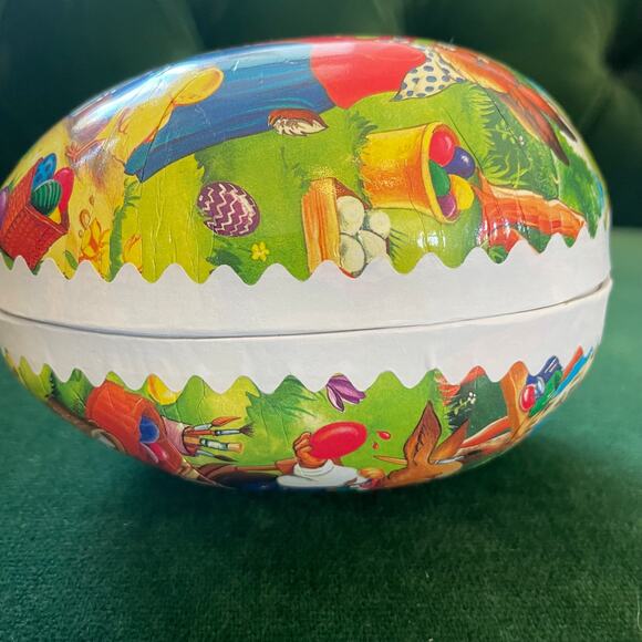 Rare Vintage German Nestler Paper Mache Easter Bunny Egg Candy Holder Set of (2) - Picture 8 of 10